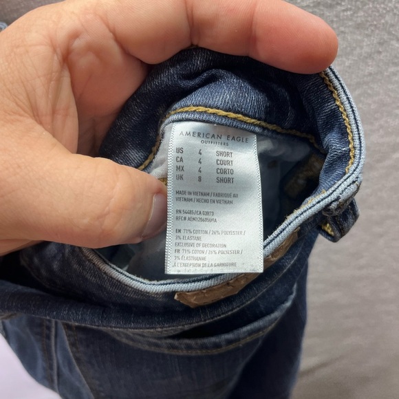 American Eagle Next Level Stretch Skinny Jeans Womens 4 Short Blue Denim 2212 - Picture 4 of 11